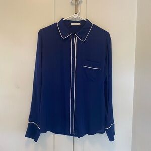 Piamita Isabella Stretch Silk Pajama Blouse